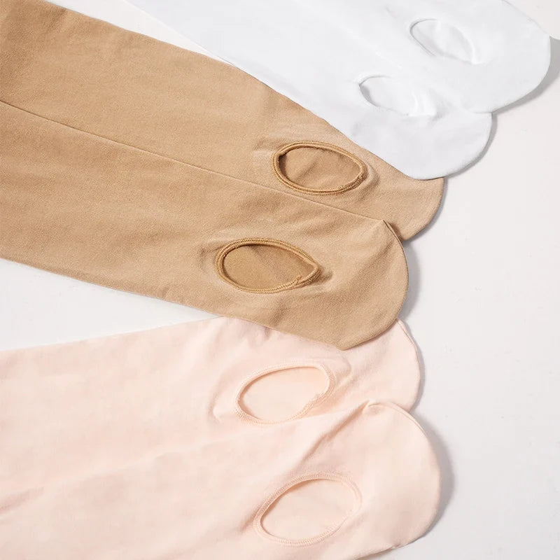60D Convertible Ballet Tights - Seamless Dance Stockings with Foot Hole for Women