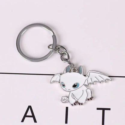 Cute Toothless Dragon Keychain – Cartoon Anime Couple Keyring, Valentine’s & Halloween Gift