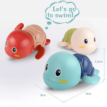 Cute Swimming Turtle and Whale Bath Toys - Classic Clockwork Water Toy for Kids - Pool, Beach, and Bathing Fun