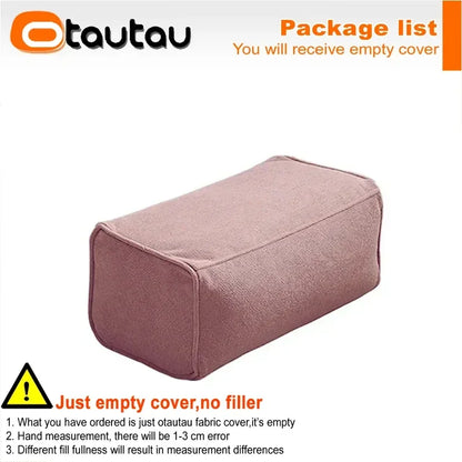 OTAUTAU Outdoor 4ft Waterproof Chenille Bean Bag Cover - Poolside Lounger Sofa Bed