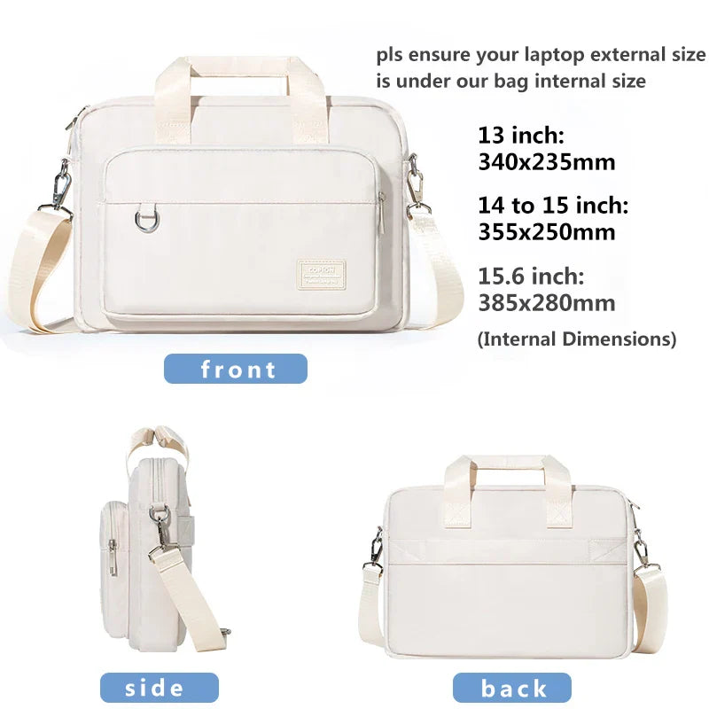 Shockproof Laptop Shoulder Bag for 13.3 15.6 inch Macbook Air, M1, M2, 2023 Pro, 16, 14 inch Huawei, Dell, Lenovo, HP - Messenger Handbag
