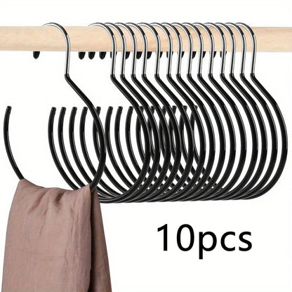 Non-Slip Plastic Coated Scarf Storage Rack – Multifunctional Tie, Belt & Hat Hanger Organizer Hook for Closet (1/2/5 Pack)