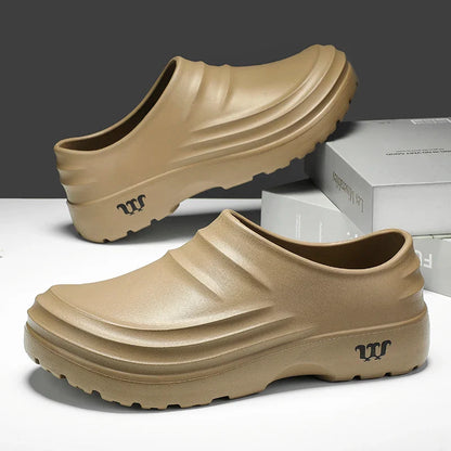 Summer Chef Shoes – Anti-Slip & Oil-Proof Work Slippers, Casual Trendy One-Step Fashion Sports Shoes