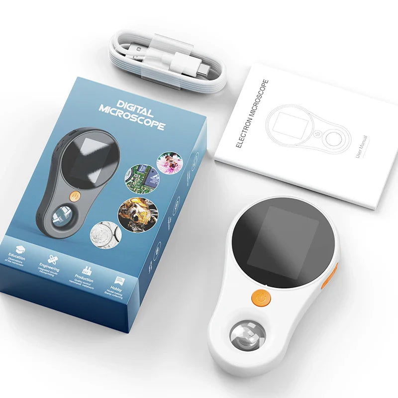 2.0 Inch 500X Digital Microscope - 1080P Video Coin Microscope with Magnifying Glass & 8 LEDs, for Electronics Repair, Windows/Mac