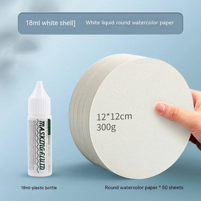 Art Masking Fluid – 18/30/75ml Stay White Cover Liquid for Watercolor Painting, School & Office Art Supplies