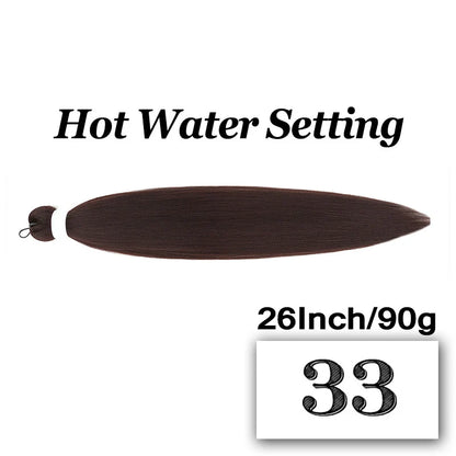 26-Inch Pre-Stretched Braiding Hair Extensions – Synthetic Afro Crochet Braids for DIY, Jumbo Braid in Purple, Pink, Peach & Red