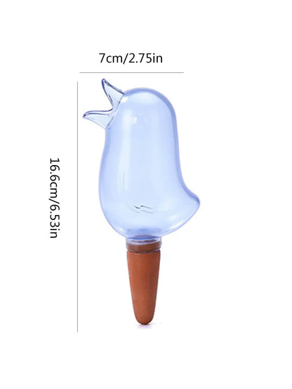 High-Quality Automatic Flower Waterer - Self-Watering Bird-Shaped Hand-Blown Plastic Watering Balloon