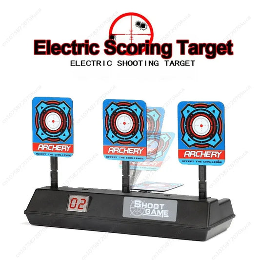 Electric & Non-Electric Dart Scoring Targets with Mobile Auto-Rebound Soft Bullet Gun – Outdoor Practice Set