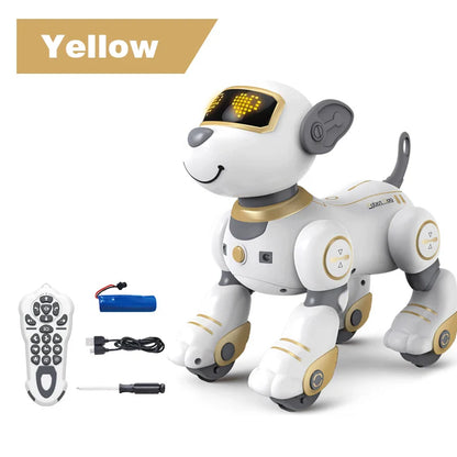 2-in-1 Intelligent Remote Control Robot Dog – Programmable Stunt & Voice Command Toy with Touch & Music for Kids