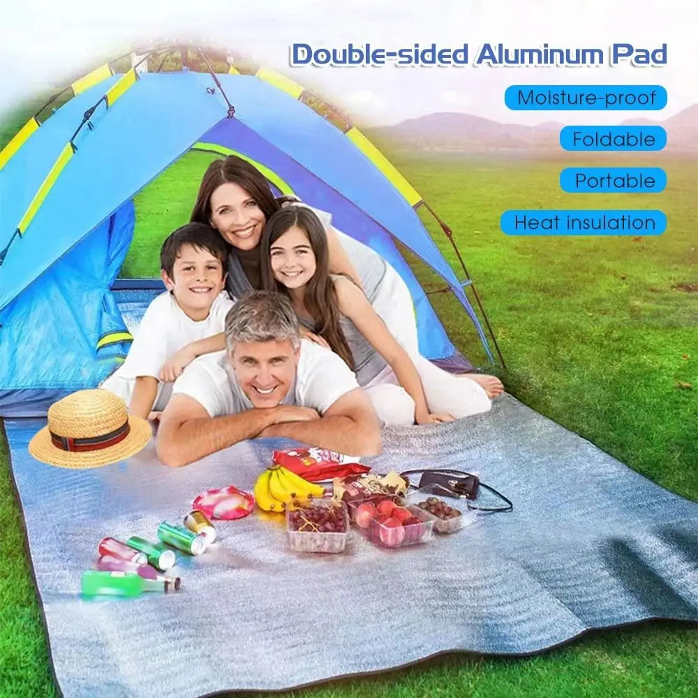 Thermal Camping Sleeping Mat - Ultralight Waterproof Insulated Foam Foil Pad for Outdoor Hiking & Tents