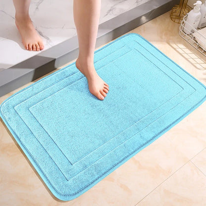 Non-Slip Bathroom Mat - Soft, Comfortable Absorbent Floor Carpet, Machine Washable & Quick-Dry Shower Room Doormat