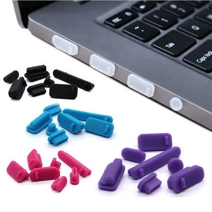 16PCS Silicone Dust Plug Set - Waterproof Anti Dust Covers for USB Type C Laptop & Device Ports