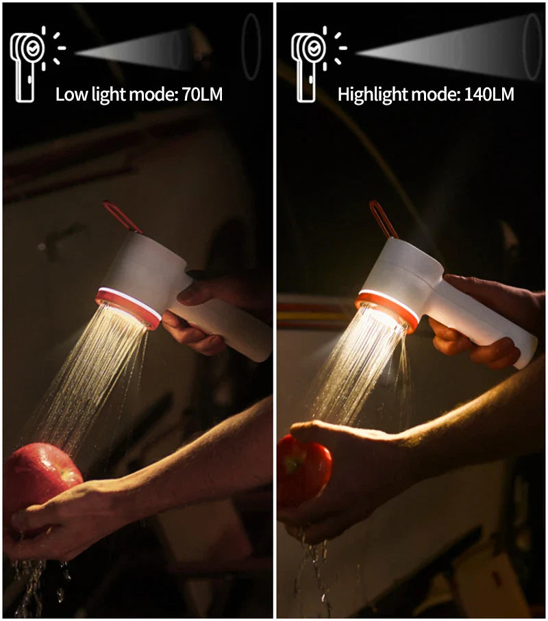 Portable Electric Outdoor Shower – 2500mAh USB Rechargeable Waterproof Showerhead for Camping & Car Wash