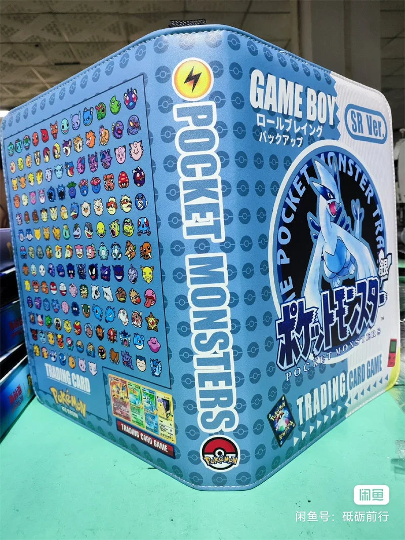New Pokémon Pikachu Battle Card Binder — Zippered Card Holder for VMAX Game Card Collection, Anime Toys & Gifts