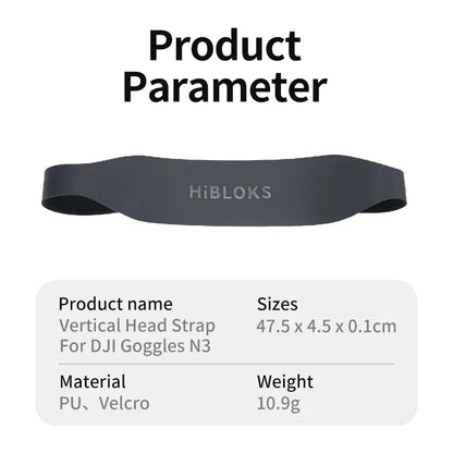 Hibloks Headband for DJI Neo & Avata 2 N3 – Protective, Pressure-Relief, Vertical Line Auxiliary Strap