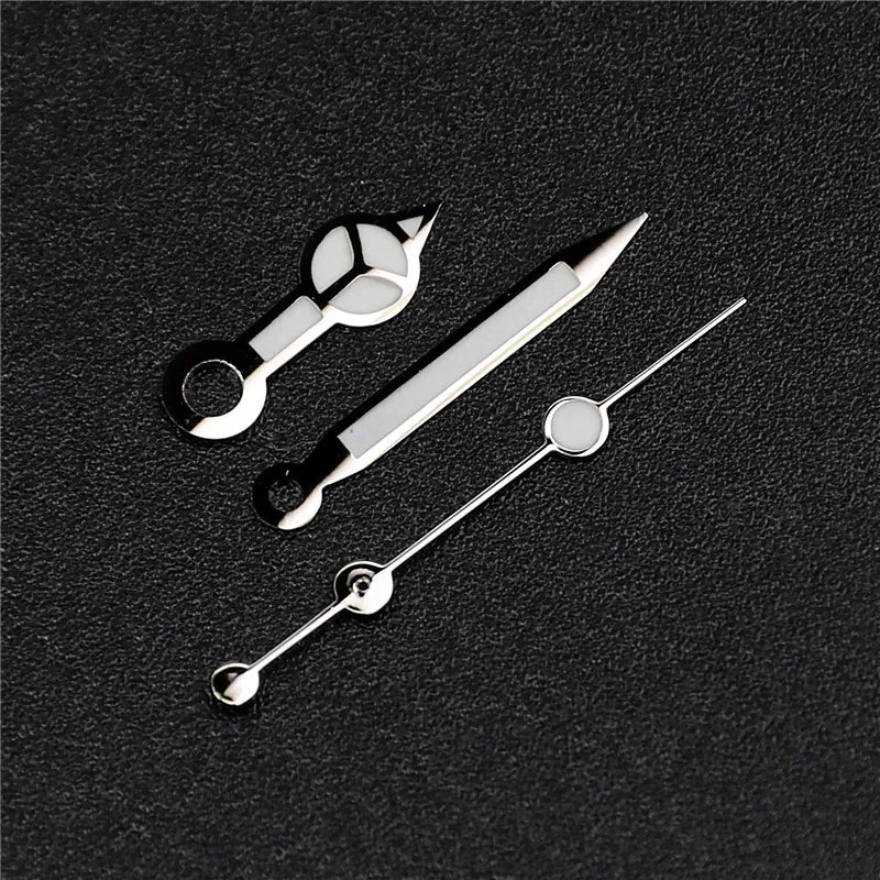 High-Quality Watch Hands – Polished Silver 12.5×12×8mm, C3 & BGW9 Green/Blue Luminous for NH35, NH36, NH34 Movements