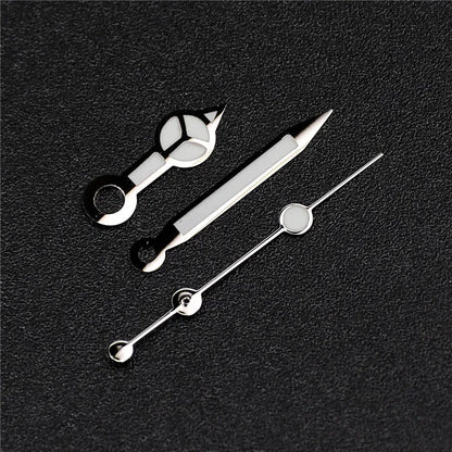 High-Quality Watch Hands – Polished Silver 12.5×12×8mm, C3 & BGW9 Green/Blue Luminous for NH35, NH36, NH34 Movements