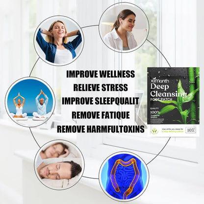Natural Detox Foot Patches – 10-50PCS/Bag, Herbal Stress Relief, Deep Sleep, and Foot Care Detox Stickers
