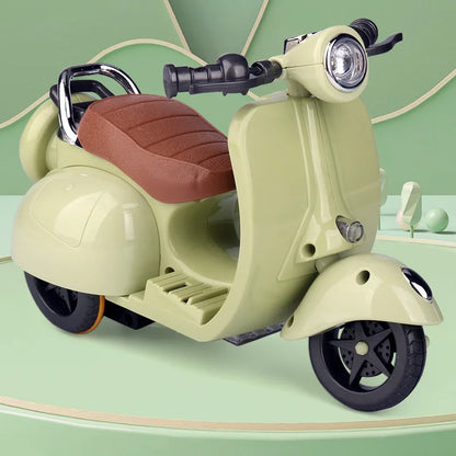 Labubu Doll Mini Electric Motorcycle – Cute Doll Toy with Lights and Music, DIY Accessories, Fun Christmas Gift for Kids