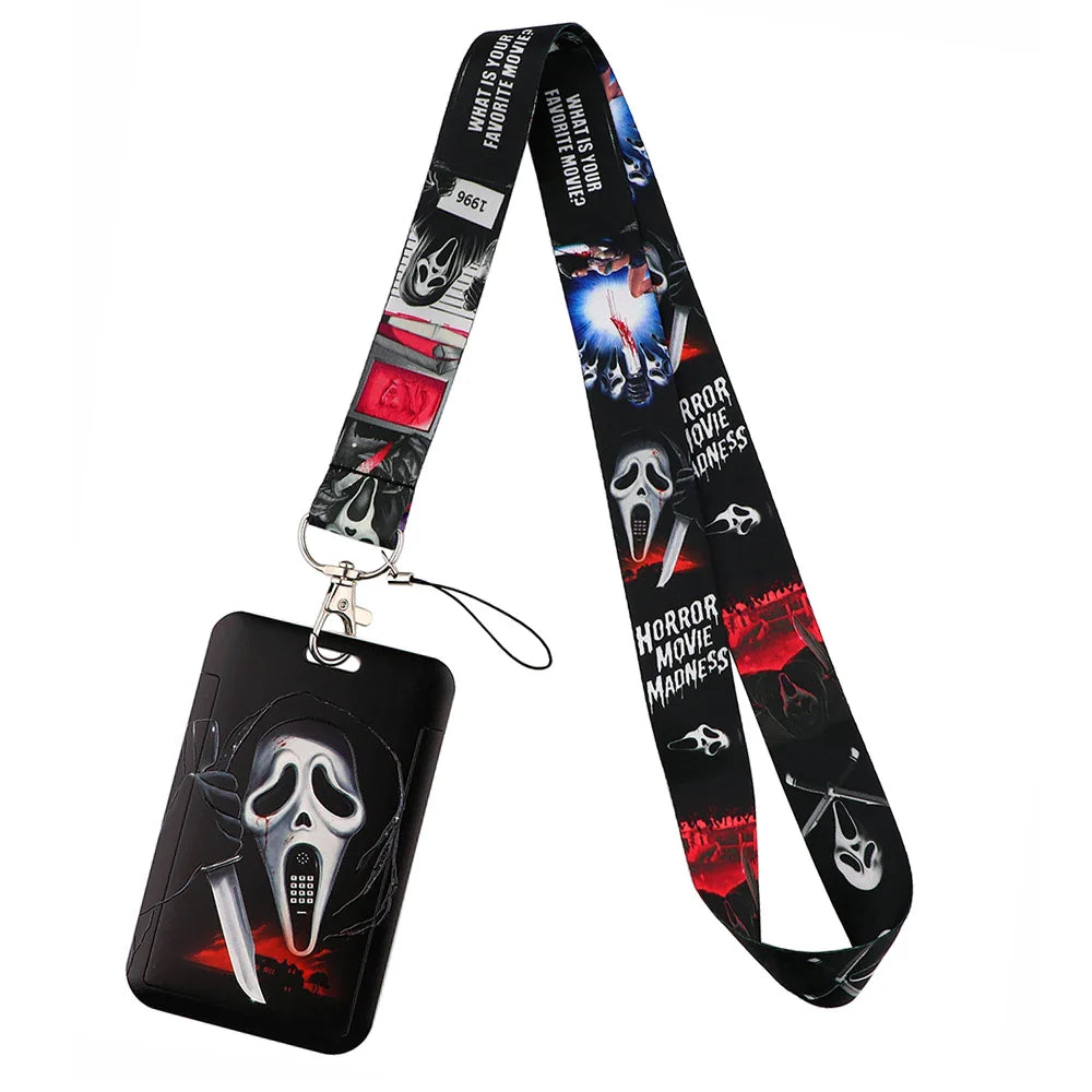 Lilo & Stitch Cute Couples Lanyard – Keychain, ID Badge Holder & Phone Strap with Card Cover Charm Accessories