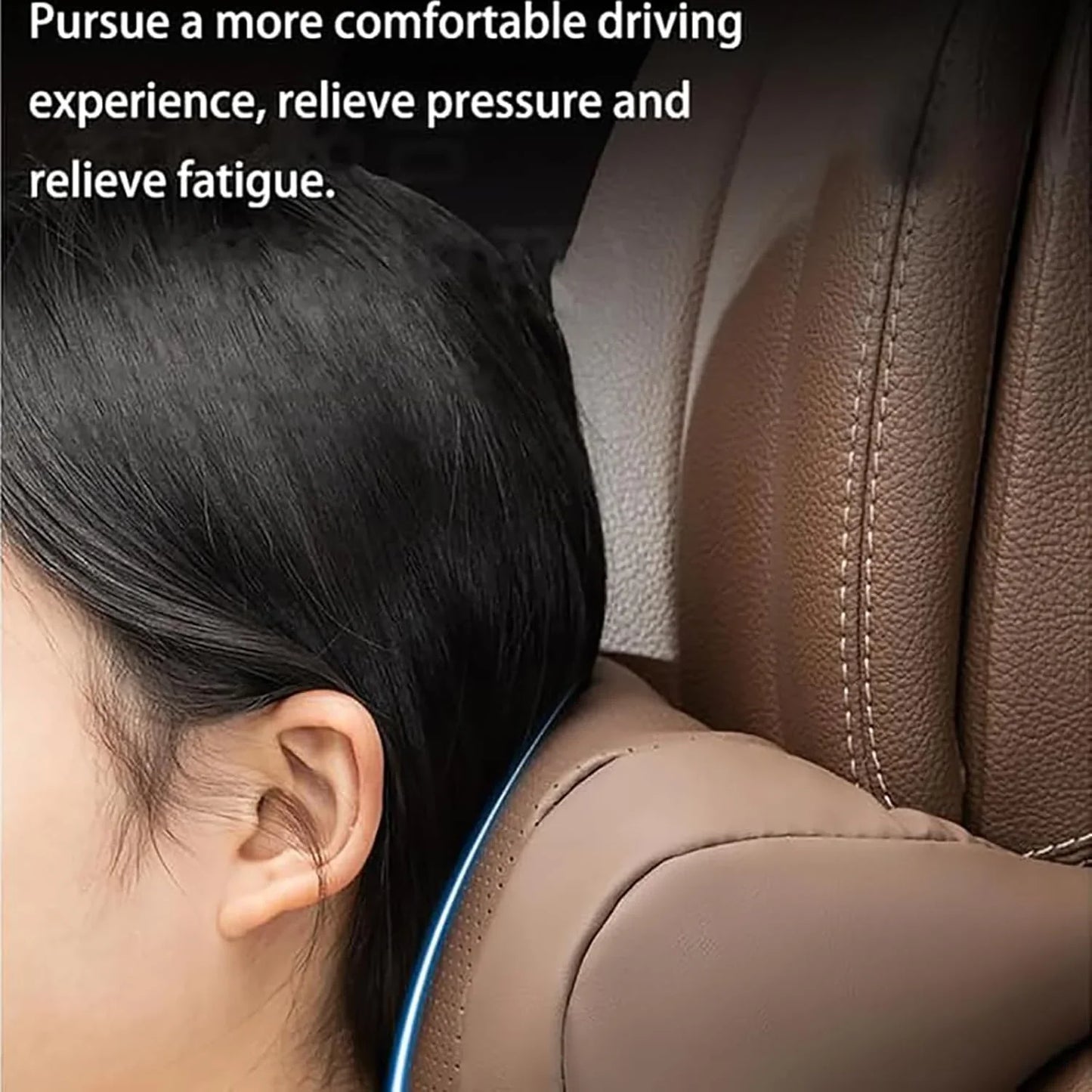 Universal 3D Car Seat Headrest Neck Pillow – Soft Fluffy Travel Neck Support Cushion Car Interior Accessory