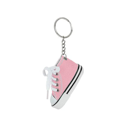 12-Piece Mini Shoe Keychains – Cloth Material Shoe Key Rings Set