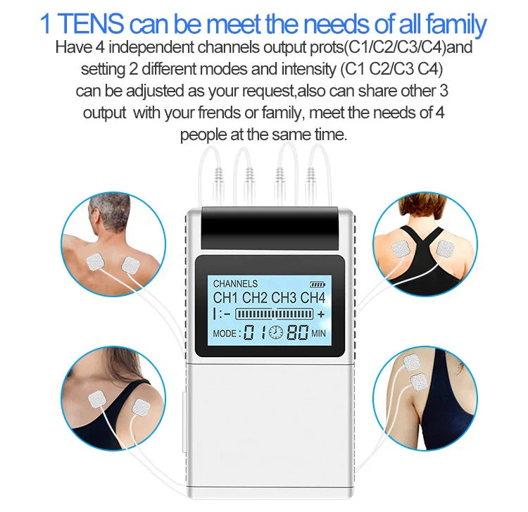 Electronic Pulse Massager | TENS & EMS Muscle Stimulator for Physiotherapy & Home Care