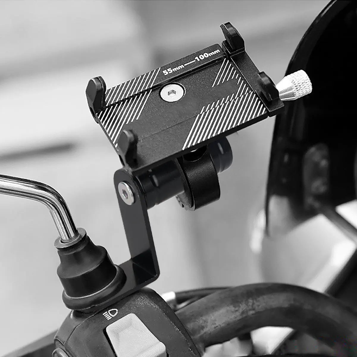 1/2PCS Motorcycle & Bicycle Phone Holder – Rearview Mirror Extender Bracket Conversion Mount Accessory