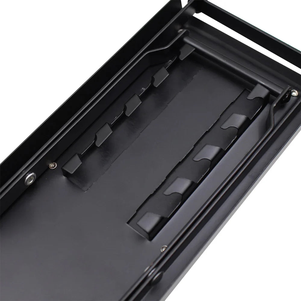 Guitar Foot Stool – 4 Position Height Adjustable, Foldable Pedal Rest for Guitar, Black Footstool for Guitar Pedal Accessories