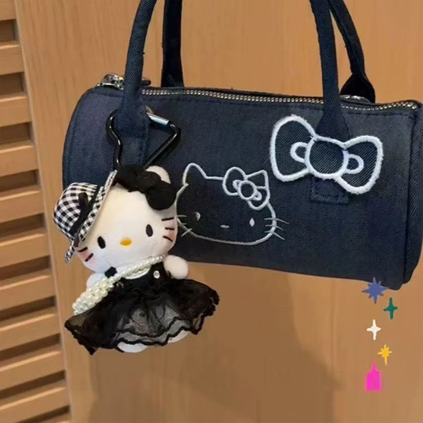 Cute Cartoon Girl Plush Keychain - Adorable Doll Bag Pendant & Gift for Girls