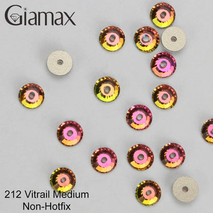 Giamax Purple Velvet Topaz Crystal Rhinestones - Flatback AB Sewing Stones for Garments, Clothes & Bags