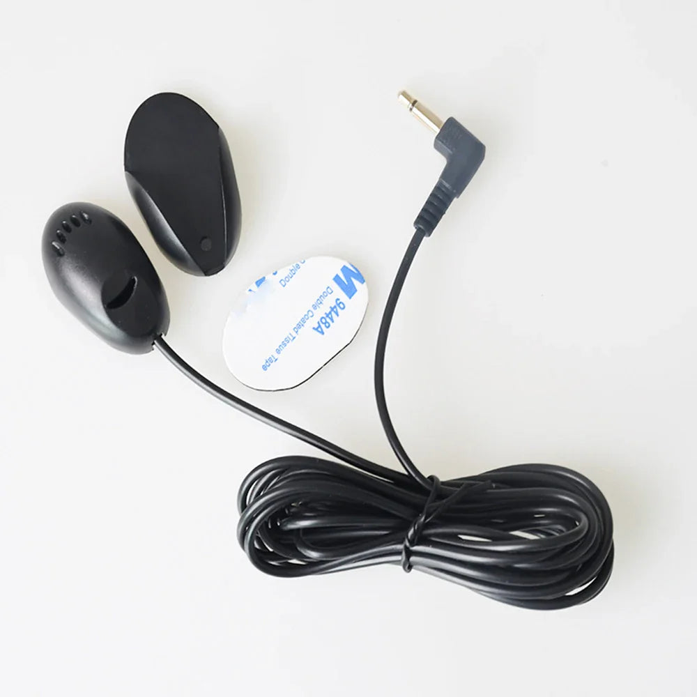 3.5mm Wired Car Microphone Mini – Hands-Free Audio Mic for Stereo, DVD & Radio Player (Paste Mount)