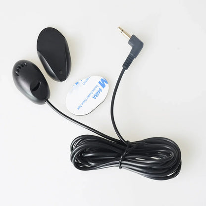 3.5mm Wired Car Microphone Mini – Hands-Free Audio Mic for Stereo, DVD & Radio Player (Paste Mount)