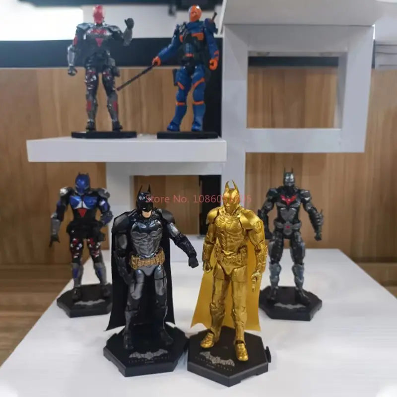 F5 Roundd Culture Batman Arkham Knight Figure – Deathstroke & Red Hood Movable Anime Blind Box Toy Collection Gift