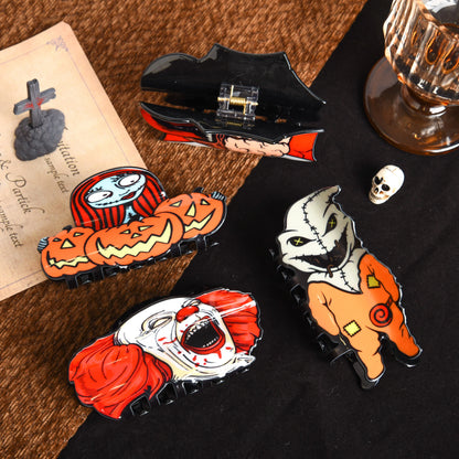 Muweordy Horror Series Hair Claw | Halloween Clown Crab Hair Clip for Women