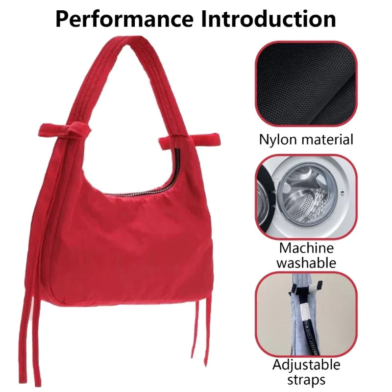 Nylon Handbag for Women – Casual Zipper Purse to Complete Your Look