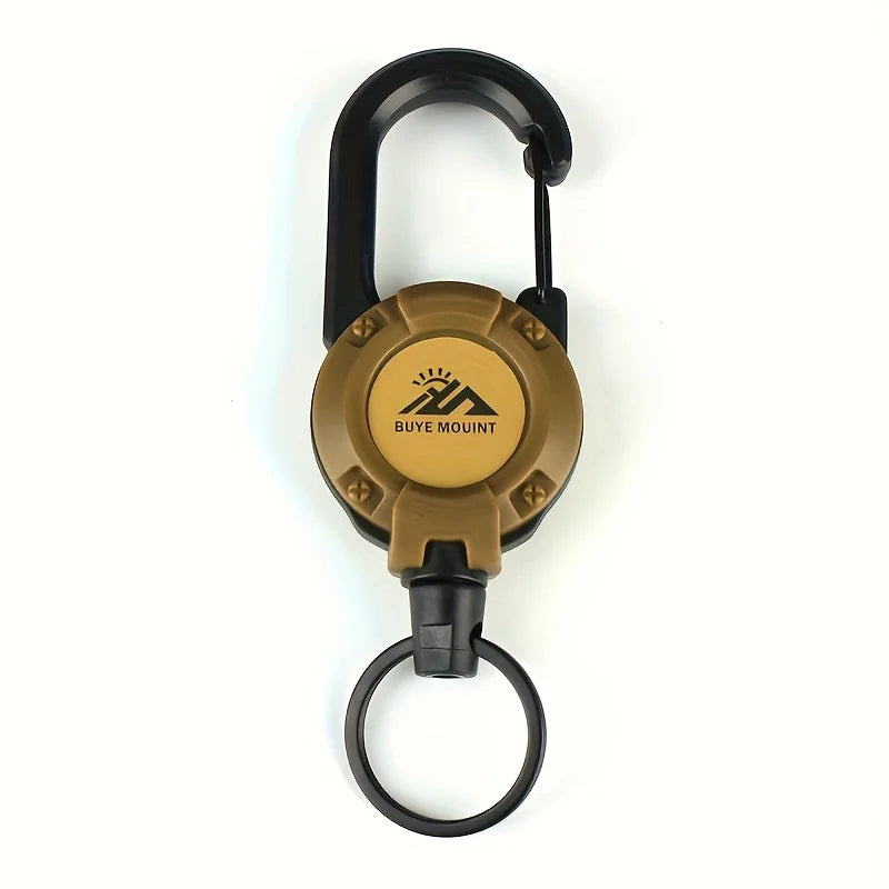 Outdoor Tactical Camping Buckle – Telescopic Steel Wire Keychain Multi-Tool