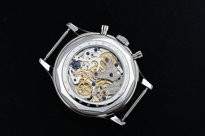 40mm 1963 Pilot Aviation Mechanical Chronograph — Original Seagull ST1901 Movement Men's Sapphire Vintage Watch