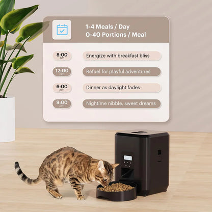 Smart Automatic Pet Feeder — Timed Cat & Dog Food Dispenser with Slow Feed Bowl