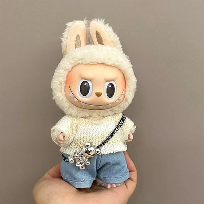 Labubu Doll Clothes Set for V1/V2 — Strap Pants & Cute Skirt Overalls with Accessories, Toy Gift for Kids