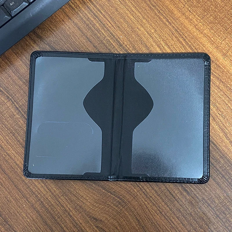 Galactic Empire Passport Cover | Black PU Leather Travel Wallet & Document Organizer with New Logo