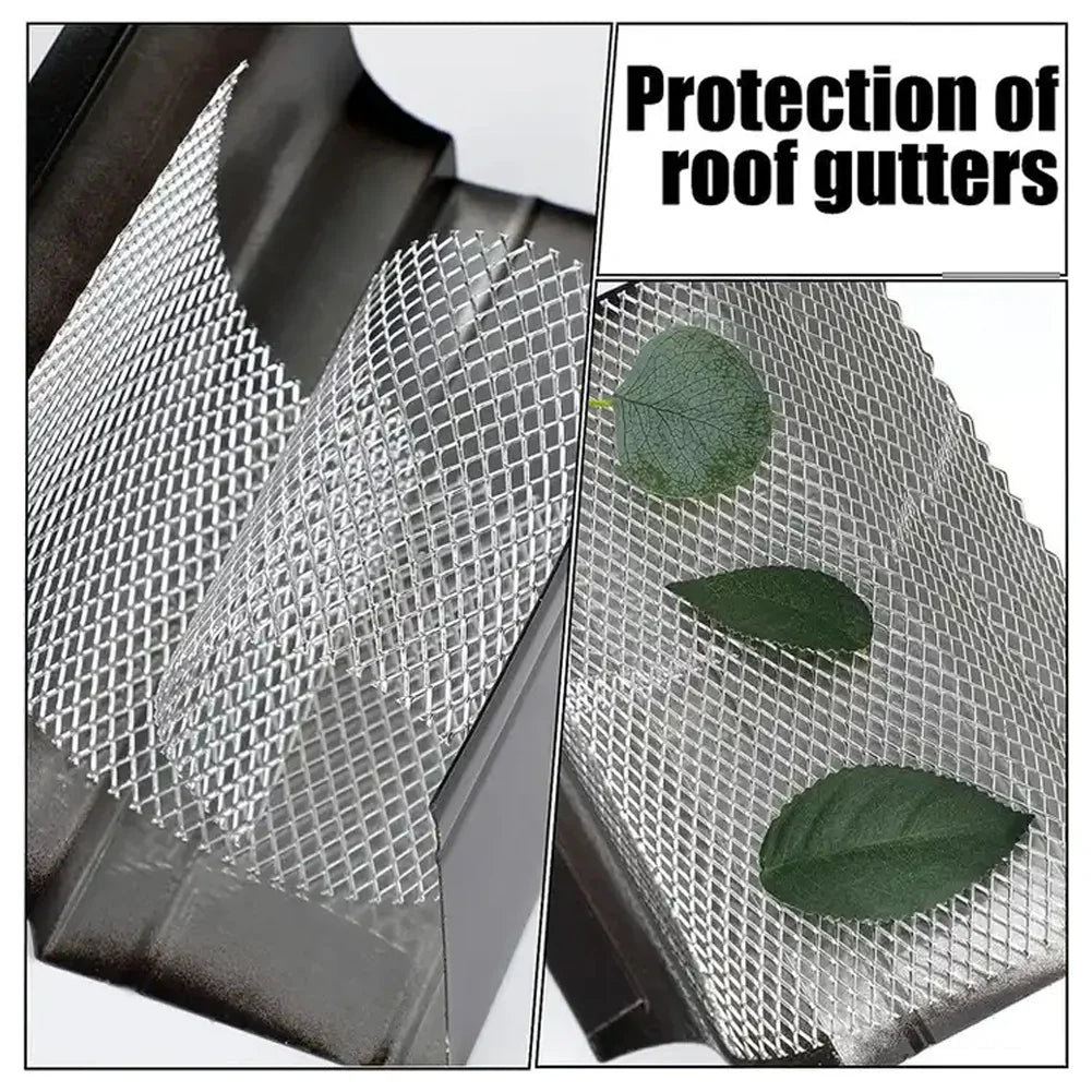 Aluminum Gutter Guard Mesh – Leaf Protector Covers for Gutters, Home Improvement Leaf Guards