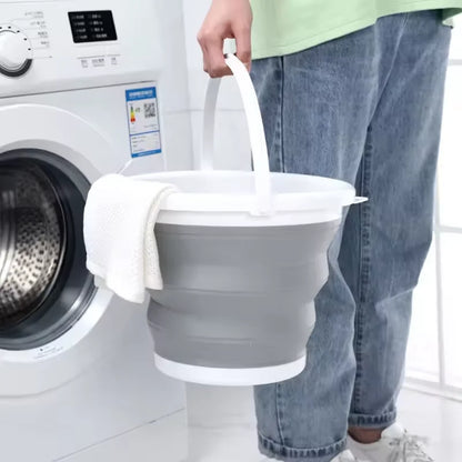 3L Folding Silicone Bucket | Portable Collapsible Bucket for Car Wash, Fishing, Travel & Home Storage