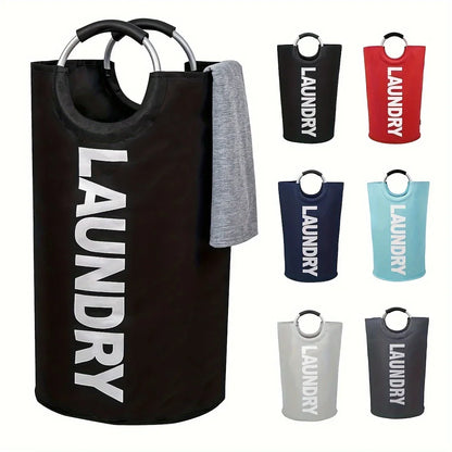 Extra-Large Waterproof Laundry Basket — Foldable with Padded Handle, Multi-Purpose Storage for Bathroom, Laundry Room, Balcony