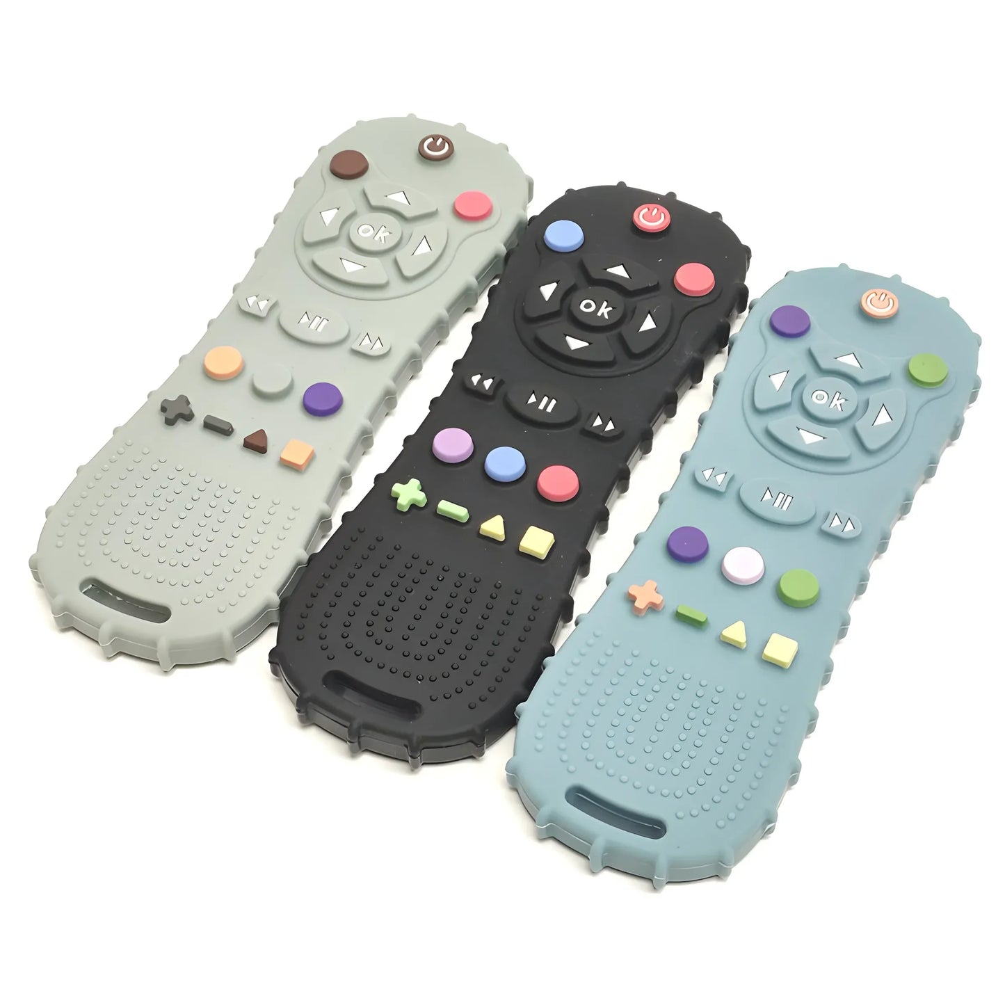 Baby Remote Control Teether Set – Silicone Teething Toy & Anti-Bite Bracelet (1–3PCS) | Safe Pacifier, Soothing Chew Toys for Infants