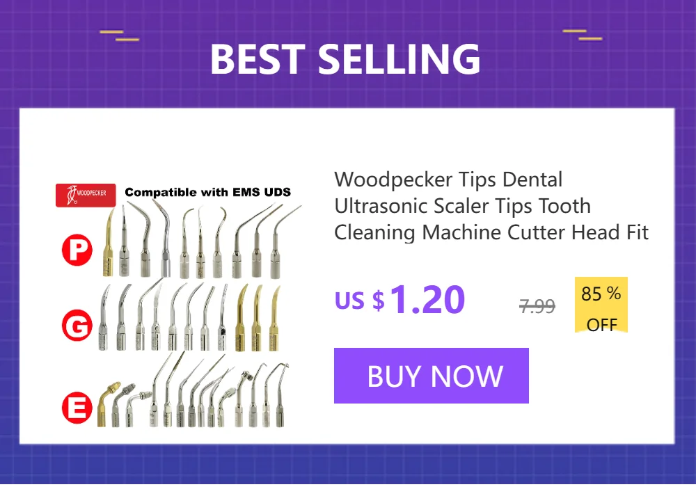Woodpecker Dental Scaler Tips – Ultrasonic Tooth Cleaning, Endo & Perio Scaling Tips, Fit EMS UDS Scaler Handpiece
