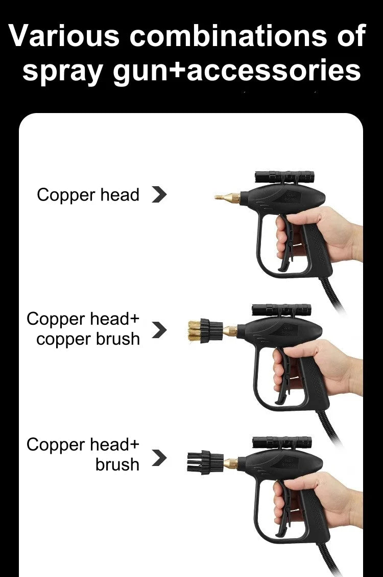 2600W 220V High-Temperature Steam Cleaner - Portable Sterilization Pressure Washer for Home, Car, Kitchen & AC