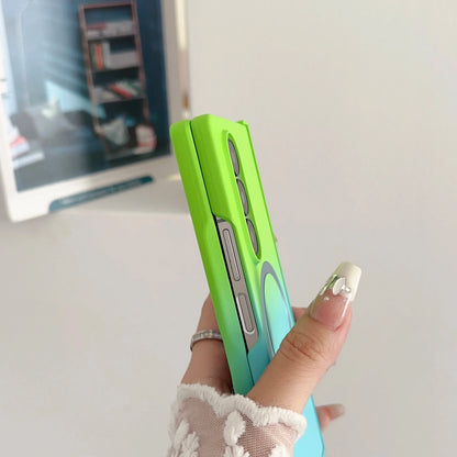 Magnetic Magsafe Wireless Charging Case — Gradient Liquid Silicone Bumper for Samsung Galaxy Z Fold 3-7