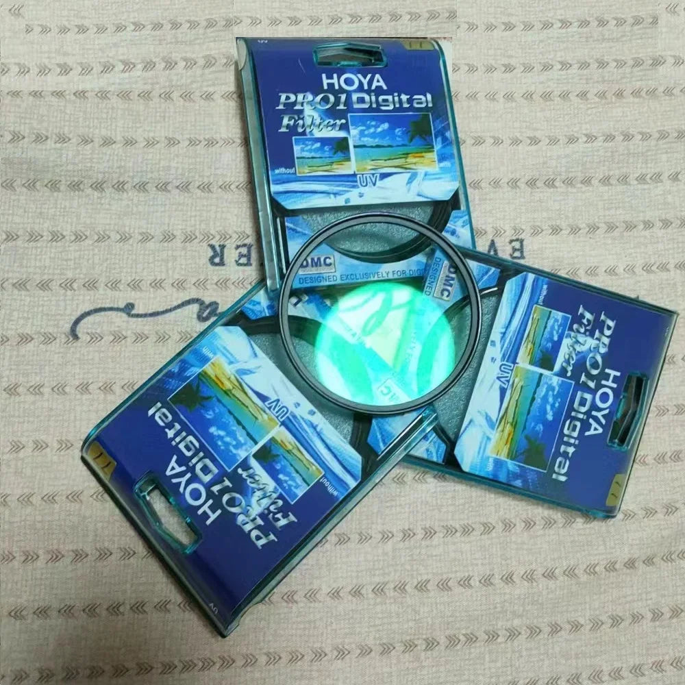 HOYA DMC Pro UV Filter — Slim Frame Multi-Coated Anti-Glare Blue Light Filter for 49mm to 82mm Lenses