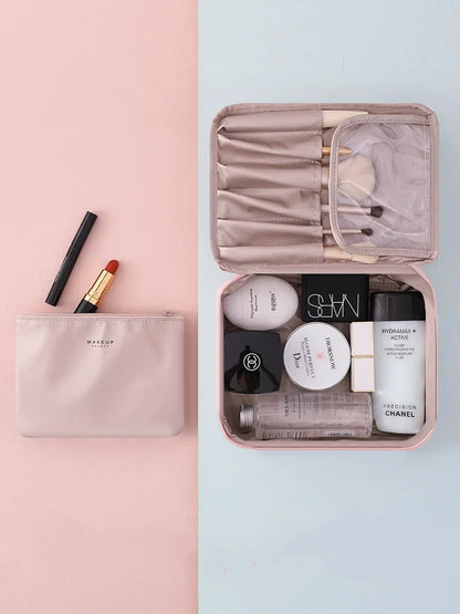 Portable Ladies Cosmetic Bag: High-Appearance Index, Large-Capacity Travel Washing Bag - 3D Makeup Storage